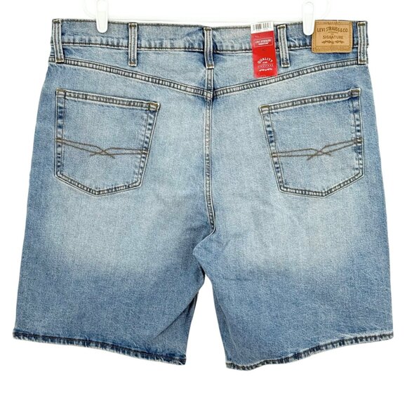 Levi Strauss Signature Men's Comfort Flex Blue Denim Shorts Sz 42 Inseam 10" NWT - Picture 2 of 14